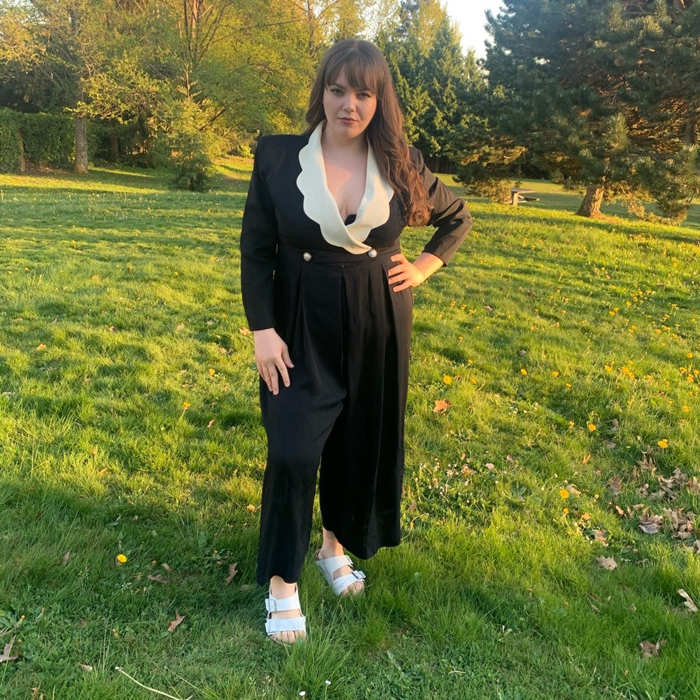 Vintage 1980s Jumper Pantsuit